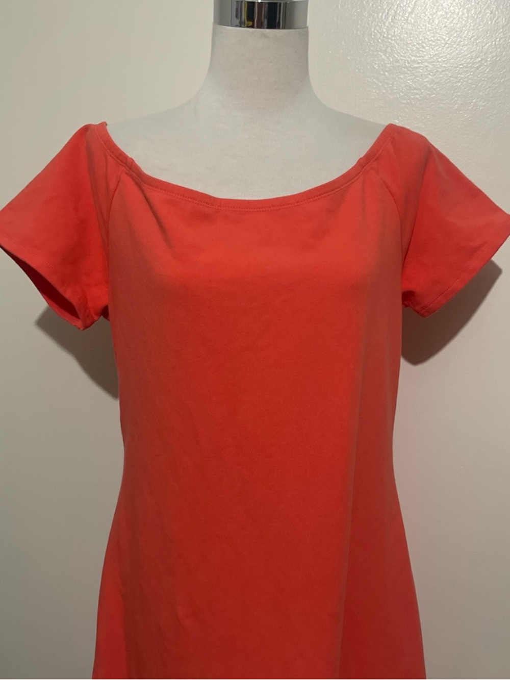 Boston Proper Coral Scoop-Neck Maxi Dress sz L - Picture 2 of 7